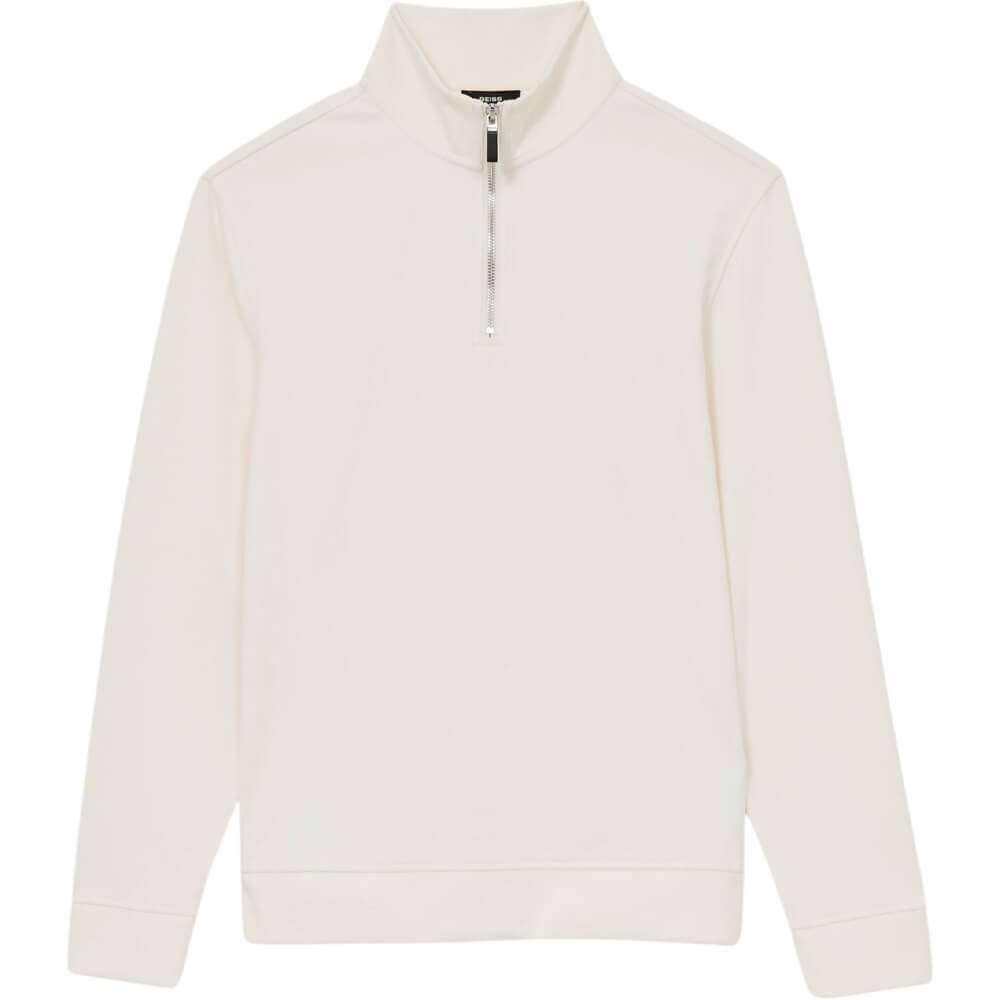 REISS CREEK Brushed Corduroy Half Zip Polo Shirt